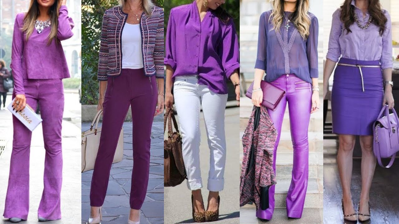 color que combina con el morado