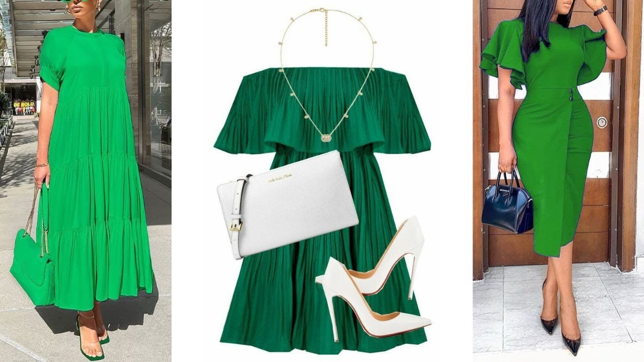 como combinar un vestido verde agua