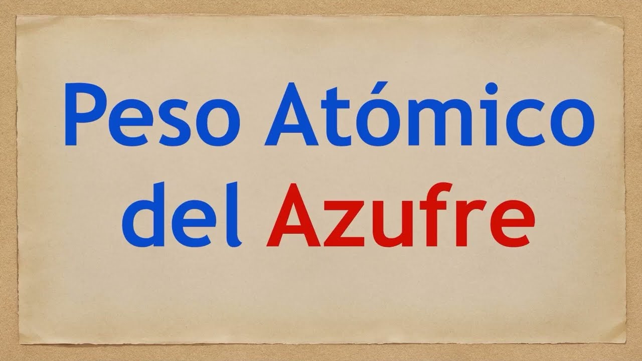 cuál es la masa atómica del azufre