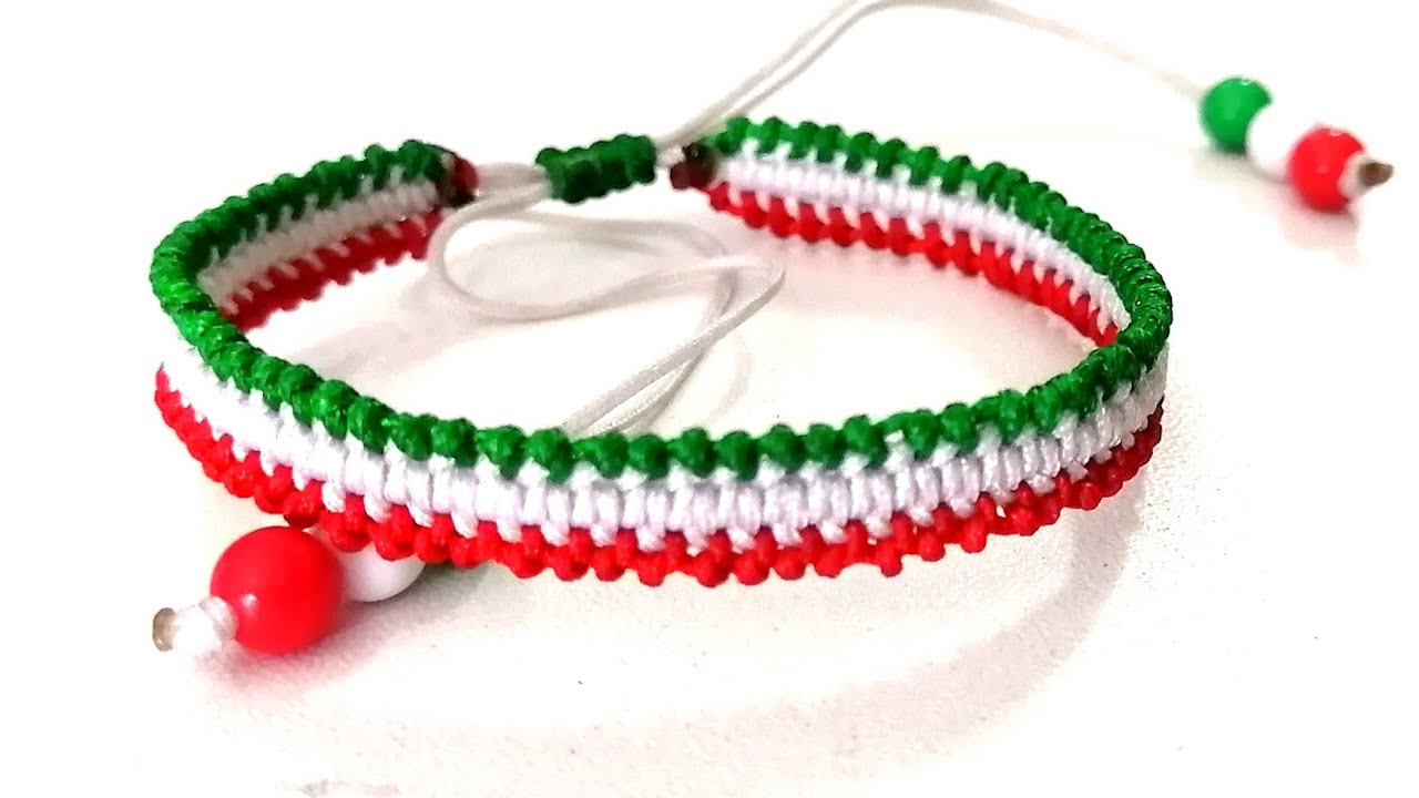 pulseras de color rojo amarillo y verde