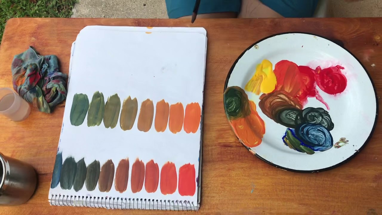 azul + naranja que color da