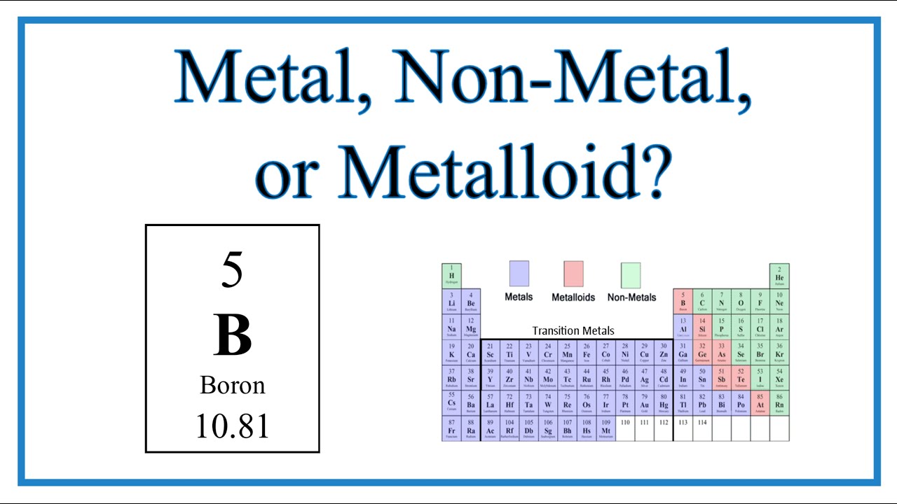 boro metal o no metal