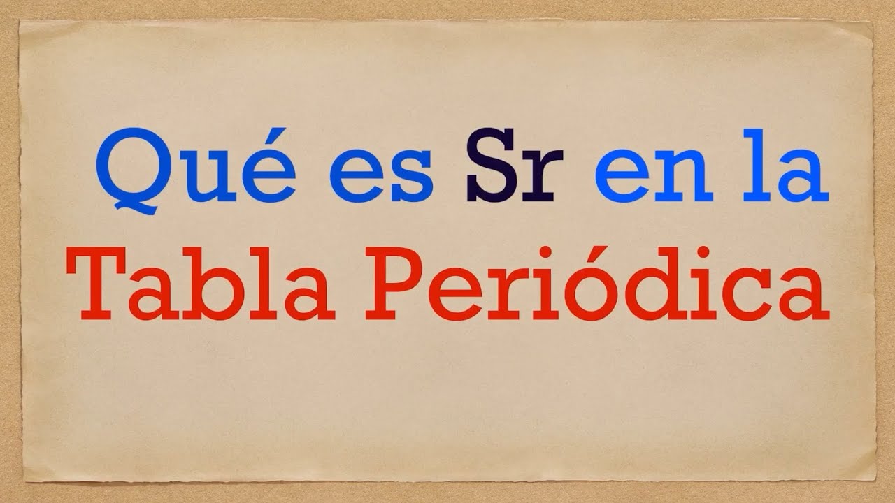 sr en la tabla periodica